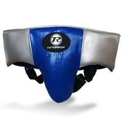 Champs Bxing Ltd RINGSIDE-Pro Fitness Blue/Black/Silver Groin Guard Synthetic Leather HEAD & GROIN GUARDS