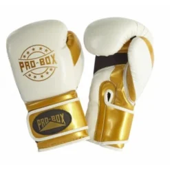 Champs Bxing Ltd JUNIOR GLOVES 4oz-8oz PROBOX-JUNIOR CHAMP SPAR' WHITE/GOLD GLOVES