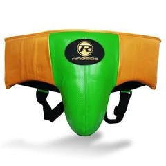 Champs Bxing Ltd RINGSIDE-Pro Fitness Green/Black/Gold Groin Guard Synthetic Leather