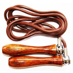 RINGSIDE-Weighted Handle Leather Skipping Rope