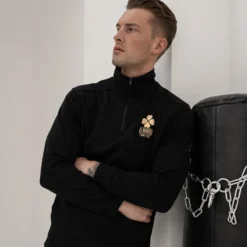 Di Nardo-Men’s Black Quarter Zip Sweatshirt