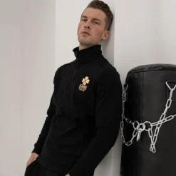 Di Nardo-Men’s Black Quarter Zip Sweatshirt