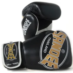 Champs Bxing Ltd SANDEE-JUNIOR Cool-Tec Velcro Black, Gold & White Synthetic Leather Boxing Glove JUNIOR GLOVES 4oz-8oz