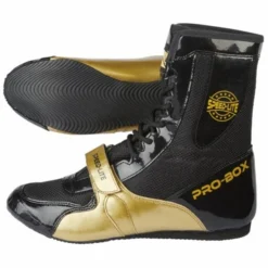 PROBOX-SPEED-LITE BLACK/GOLD BOXING BOOTS