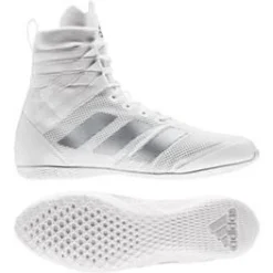 ADIDAS SPEEDEX 18 WHITE/SILVER BOXING BOOTS