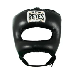 Champs Bxing HEAD & GROIN GUARDS CLETO REYES-BLACK Headguard With Nylon Pointed Face Bar