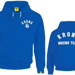 KRONK Boxing Team Towelling Applique Hoodie Regular Fit Royal Blue CLOTHING