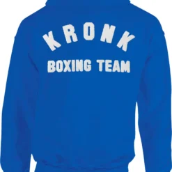 KRONK Boxing Team Towelling Applique Hoodie Regular Fit Royal Blue CLOTHING