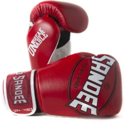 Champs Bxing Ltd SANDEE-JUNIOR Cool-Tec Velcro Red, White & Black Synthetic Leather Boxing Glove JUNIOR GLOVES 4oz-8oz