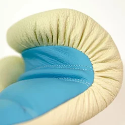Boxia- GBS IV – Boxing Gloves – Cream, Turquoise And Silver SENIOR GLOVES
