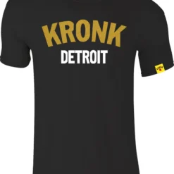 KRONK Detroit Gold Series Slimfit T Shirt Black CLOTHING