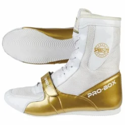 PROBOX-SPEED-LITE WHITE/GOLD BOXING BOOTS