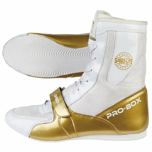 PROBOX-SPEED-LITE WHITE/GOLD BOXING BOOTS 1 PROBOX-SPEED-LITE WHITE/GOLD BOXING BOOTS