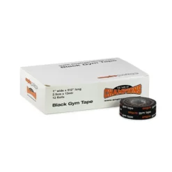 EMPIRE TAPE ACCESSORIES EMPIRE BLACK GYM TAPE 2.5CM X 13MTR -BOX OF 12 ROLLS