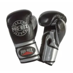 Champs Bxing Ltd PROBOX-JUNIOR CHAMP SPAR' BLACK/SILVER GLOVES