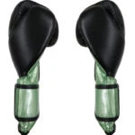 CLETO REYES SENIOR GLOVES Limited Edition Black And Metallic Green Sparring Gloves