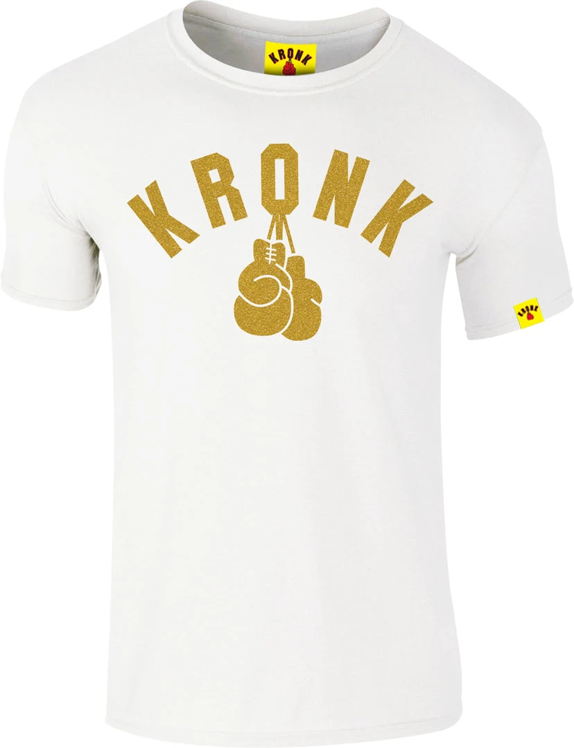 Champs Bxing Ltd KRONK-One Colour Gloves Slim Fit T Shirt White 1 Champs Bxing Ltd KRONK-One Colour Gloves Slim Fit T Shirt White