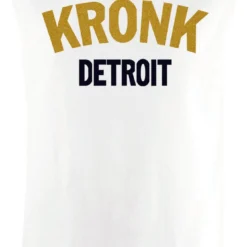 Champs Bxing Ltd KRONK-Two Colour Detroit Sleeveless T Shirt White