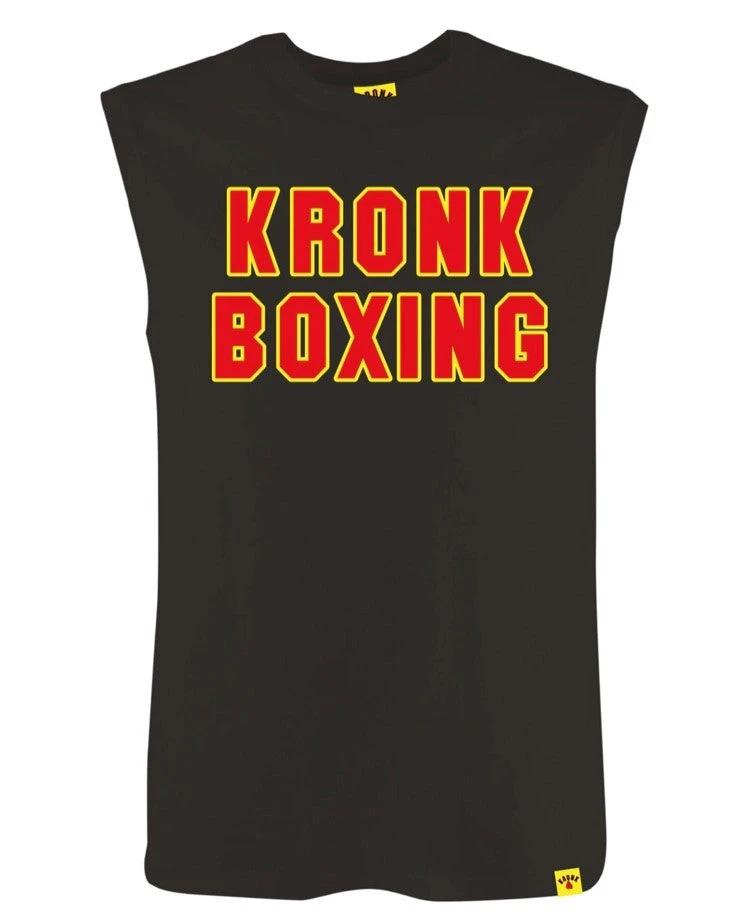 KRONK Boxing Sleeveless T Shirt Black 1 KRONK Boxing Sleeveless T Shirt Black