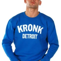 KRONK GLOVES APPLIQUE SWEATSHIRT REG FIT ROYAL BLUE