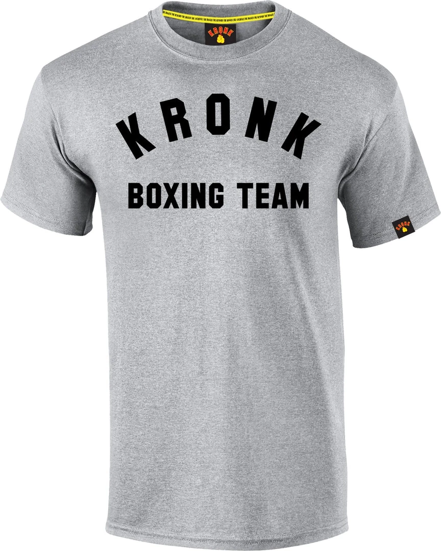 KRONK Boxing Team Regular Fit T Shirt Sports Grey CLOTHING 1 KRONK Boxing Team Regular Fit T Shirt Sports Grey CLOTHING