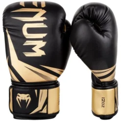 VENUM CHALLENGER 3.0 BOXING GLOVES - BLACK/GOLD SENIOR GLOVES