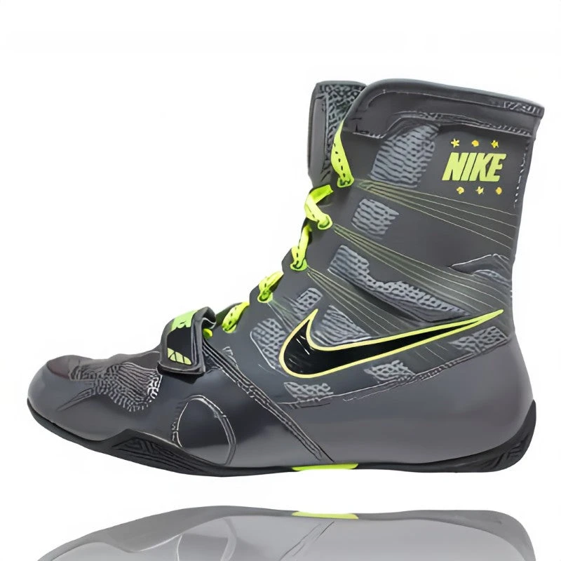 NIKE HYPER KO BOXING BOOTS GREY/VOLT 1 NIKE HYPER KO BOXING BOOTS GREY/VOLT