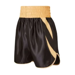 SUZI WONG BLACK & GOLD SHEEDY CURVED BOXING SHORTS CLOTHING