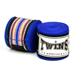 WRAPS & GEL PADS Twins 5m Blue Premium Cotton Handwraps
