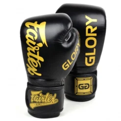 Fairtex X Glory Black Velcro Boxing Gloves SENIOR GLOVES