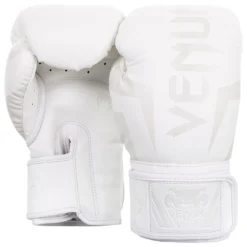 SENIOR GLOVES VENUM ELITE BOXING GLOVES - WHITE/WHITE