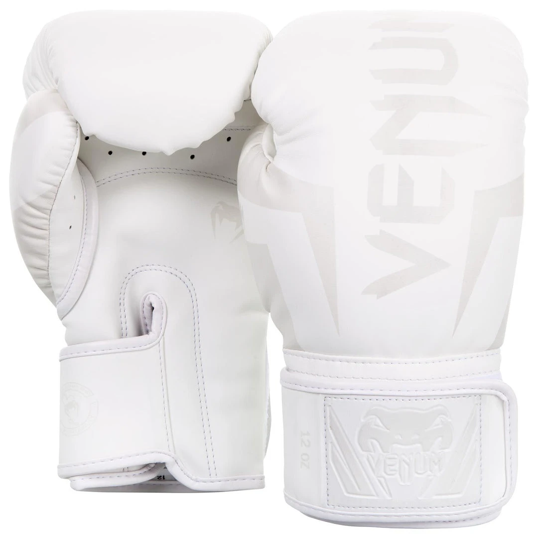 SENIOR GLOVES VENUM ELITE BOXING GLOVES - WHITE/WHITE 1 SENIOR GLOVES VENUM ELITE BOXING GLOVES - WHITE/WHITE