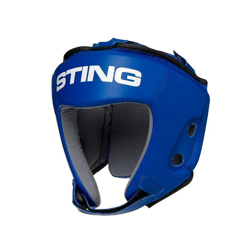 Champs Bxing Ltd HEAD & GROIN GUARDS STING-BLUE Competition Leather Head Guard AIBA APPROVED 1 Champs Bxing Ltd HEAD & GROIN GUARDS STING-BLUE Competition Leather Head Guard AIBA APPROVED