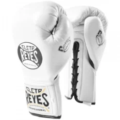 Champs Bxing Ltd SENIOR GLOVES CLETO REYES-WHITE 'Safetec' Pro Fight Boxing Gloves