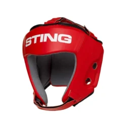 Champs Bxing Ltd STING-RED Competition Leather Head Guard AIBA APPROVED