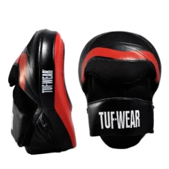 PADS & PADDLES TUF WEAR-AIRCURVE FOCUS HOOK & JAB PAD: BLACK-RED: ONE SIZE