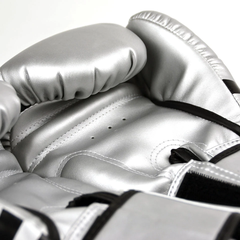 Twins Silver Synthetic Boxing Gloves SENIOR GLOVES 3 Twins Silver Synthetic Boxing Gloves SENIOR GLOVES