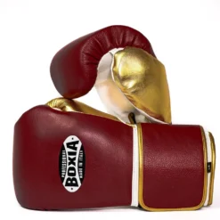 Boxia-GBS IV – Boxing Gloves – Deep Red And Gold SENIOR GLOVES