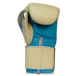 Boxia- GBS IV – Boxing Gloves – Cream, Turquoise And Silver SENIOR GLOVES
