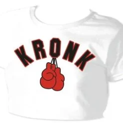 KRONK WOMEN GLOVES CROPPE TEE WHITE CLOTHING