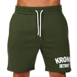 KRONK DETROIT APPLIQUE SHORTS MILITARY GREEN