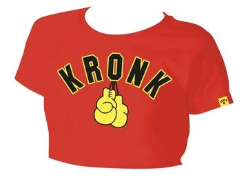 CLOTHING KRONK WOMEN GLOVES CROPPE TEE RED 1 CLOTHING KRONK WOMEN GLOVES CROPPE TEE RED
