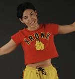 CLOTHING KRONK WOMEN GLOVES CROPPE TEE RED 4 CLOTHING KRONK WOMEN GLOVES CROPPE TEE RED