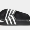 Adidas Originals Adilette Sliders In Black And White BOXING BOOTS