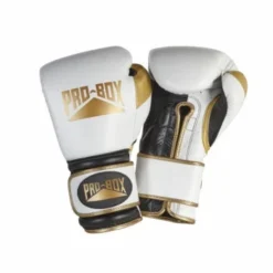 Champs Bxing PROBOX-PRO-SPAR' WHITE/GOLD LEATHER GLOVES