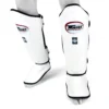 Twins White Double Padded Leather Shin Pads MUAY THAI