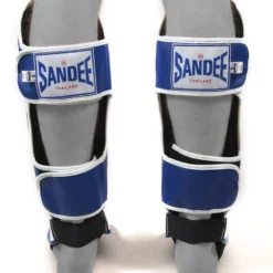 MUAY THAI Sandee KIDS Authentic Blue & White Synthetic Leather Boot Shinguard 6 MUAY THAI Sandee KIDS Authentic Blue & White Synthetic Leather Boot Shinguard