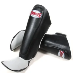 Sandee KIDS Authentic Black & White Synthetic Leather Boot Shinguard MUAY THAI