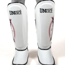 Champs Bxing Ltd MUAY THAI Sandee Cool-Tec White, Black & Red Leather Boot Shinguard