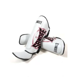 MUAY THAI SANDEE KIDS - Cool-Tec Cool-Tec White, Black & Red Leather Boot Shinguard